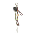 YADAMUI Handmade Beaded Vegetable Tanned Leather Brand Pendant Keychain