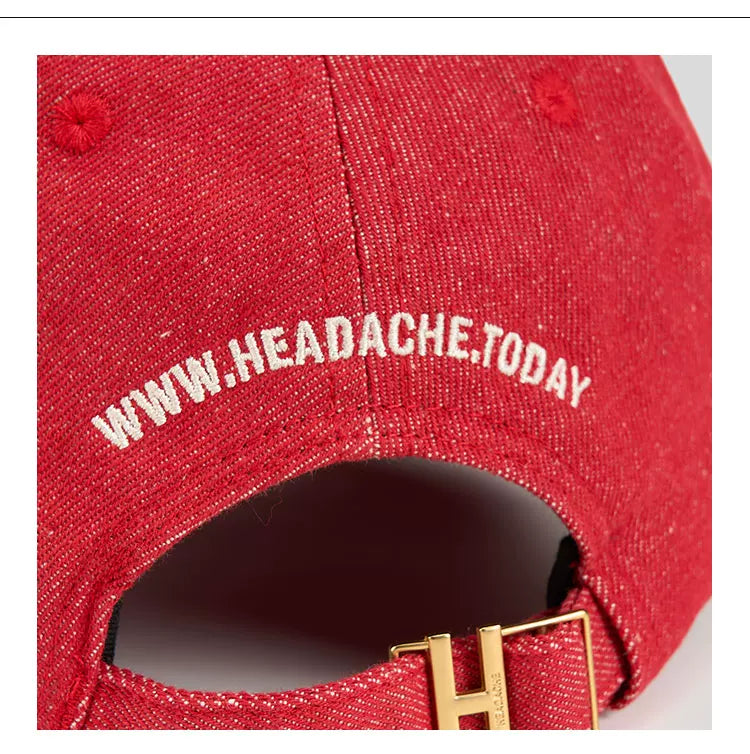 HEADACHE Embroidered Curved-brimmed Baseball Cap