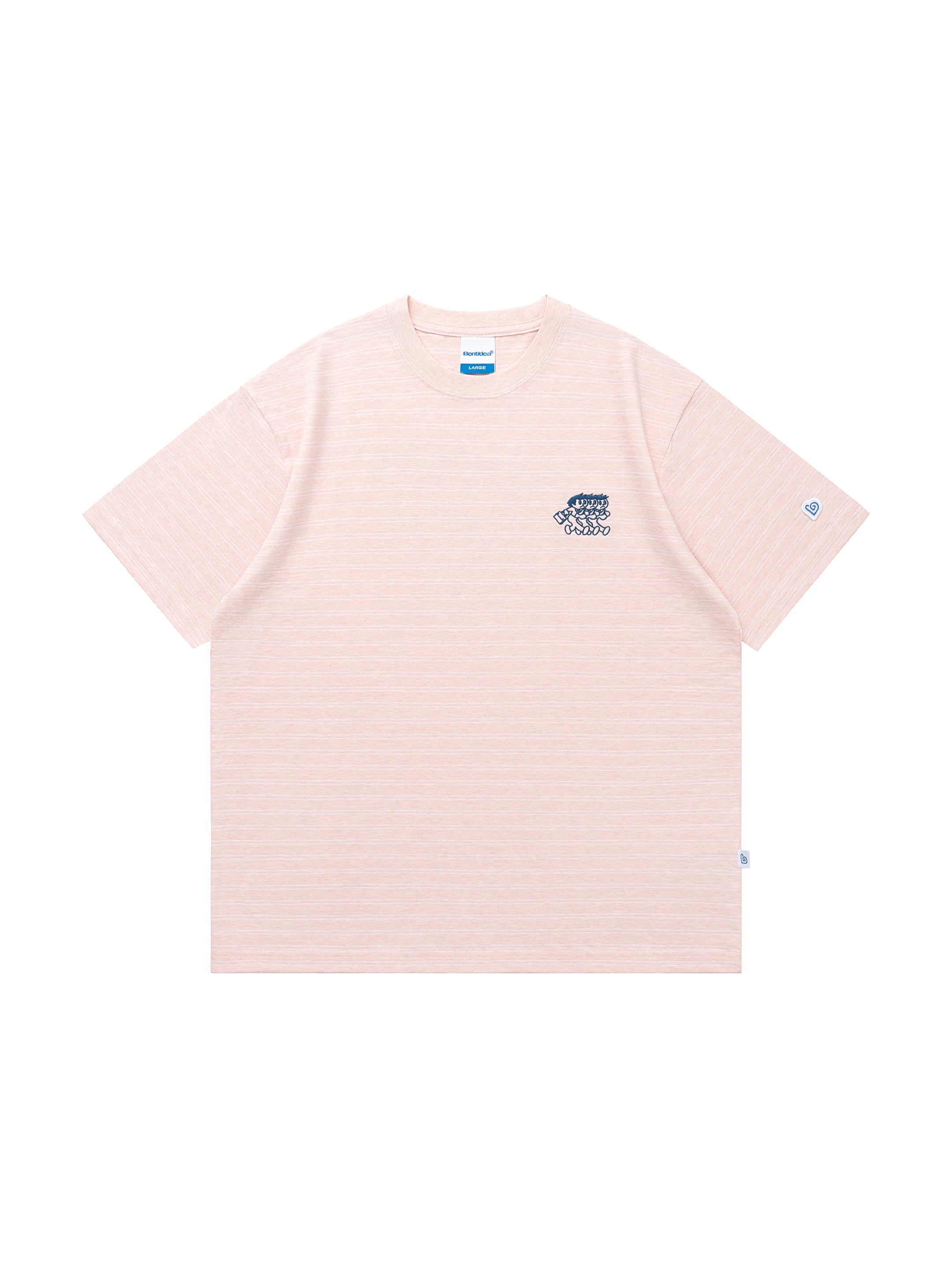 BENT IDEA Striped Casual Versatile Tee