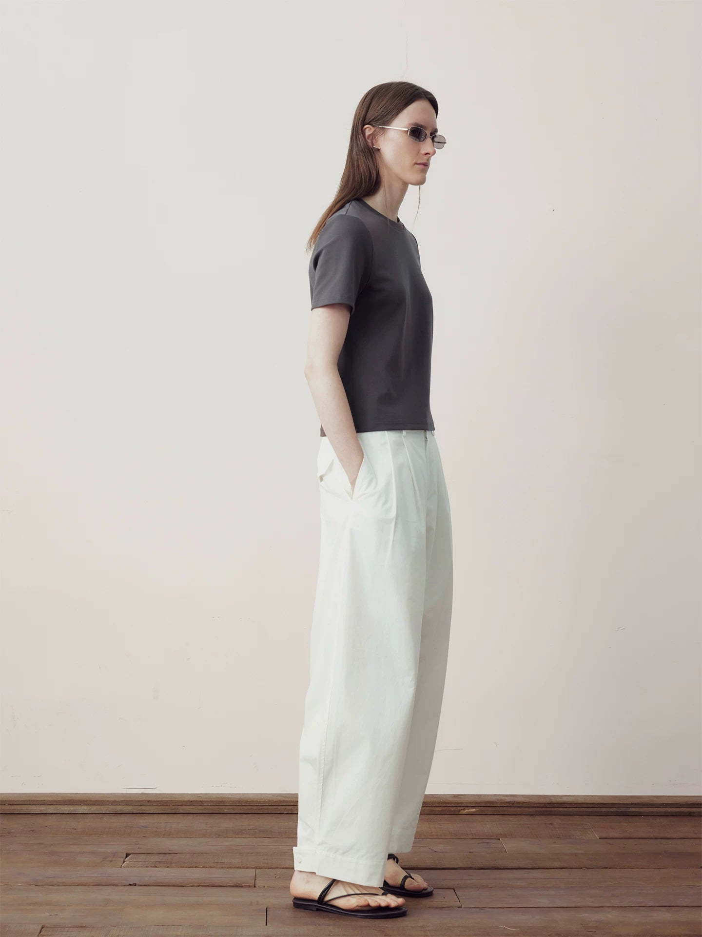 COLN Wide-leg Versatile Casual Pants