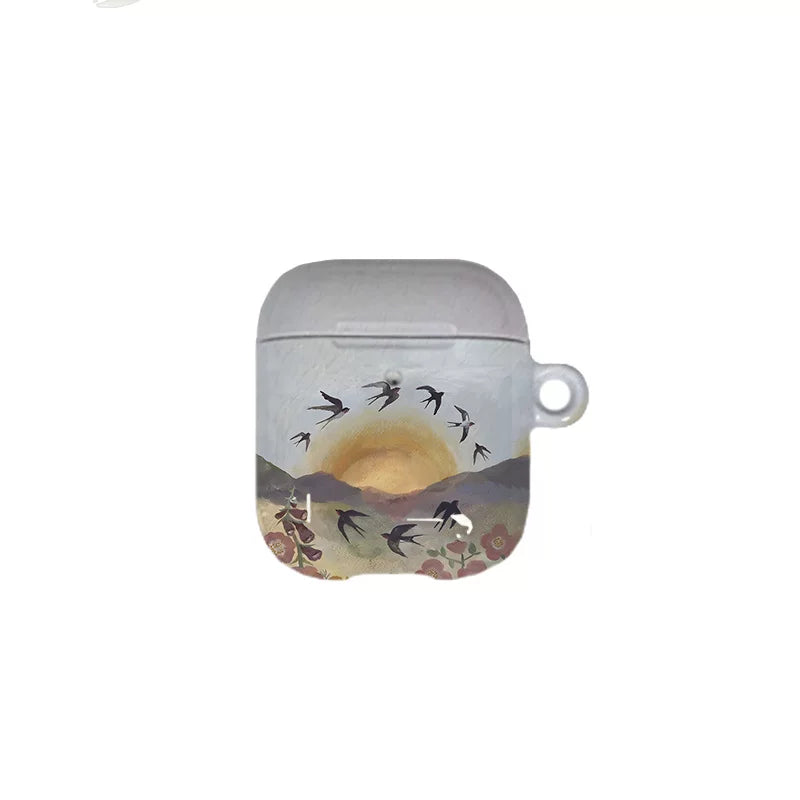 Pbcase Sunset Bird Art Apple Earphone Case