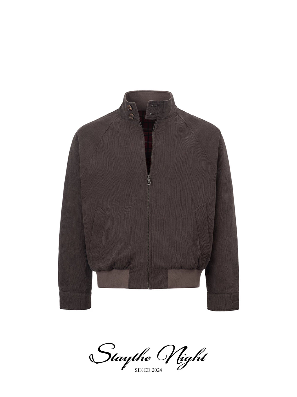 Stay the Night Corduroy Stand Collar Jacket