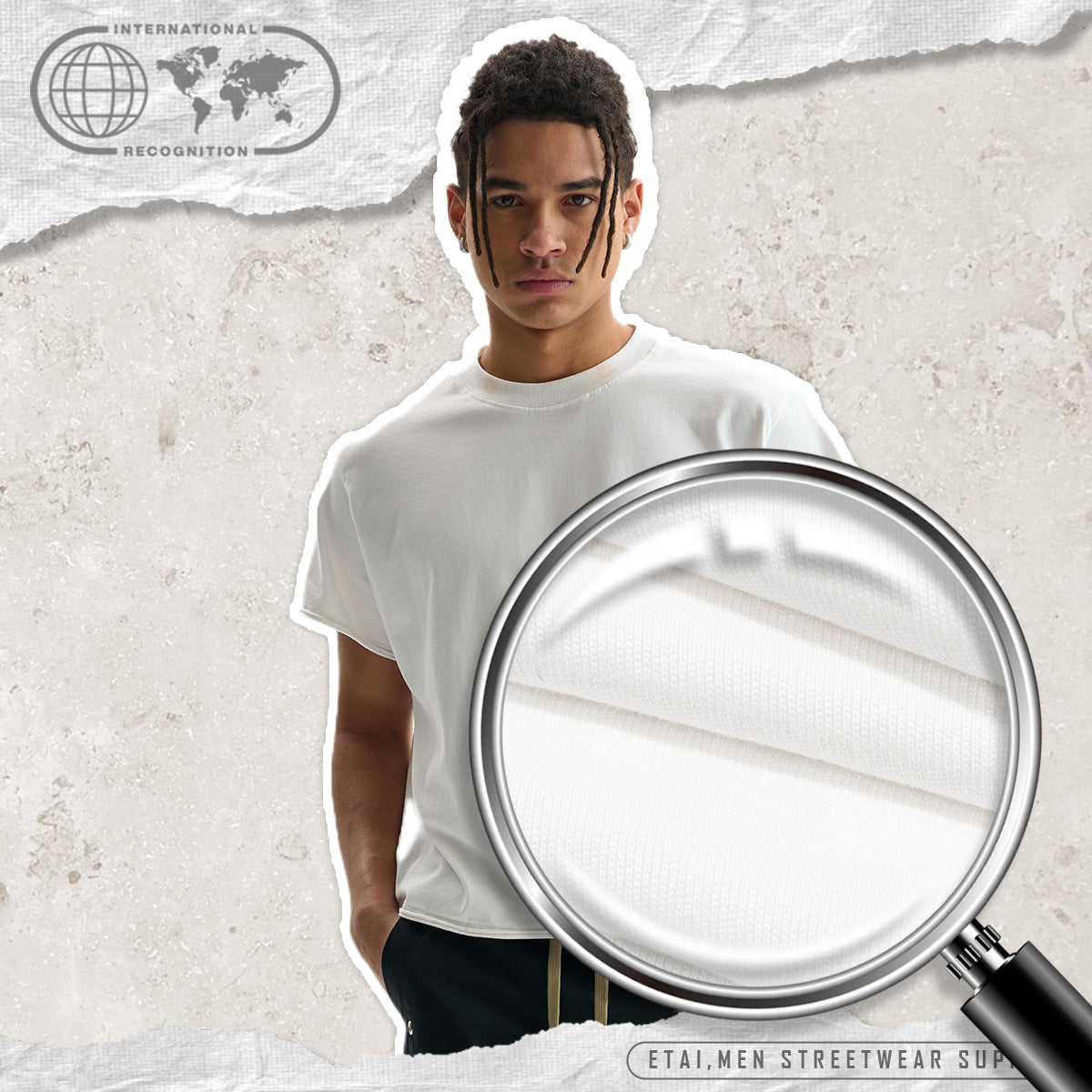 FIVE MEN Loose Short Casual Tee