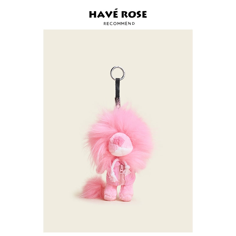 HAVEROSE Creative Plush Lion Doll Bag Pendant