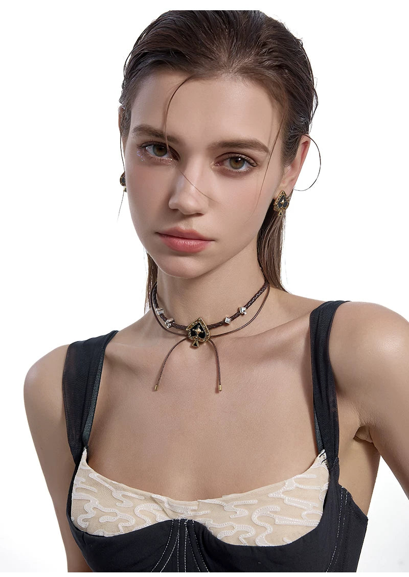 MASW Sweet Cool Maillard Wind Collarbone Neck Chain
