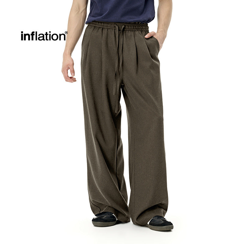 Inflation Trendy Brand Casual Loose Solid Color Men's Trousers