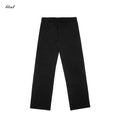 GTAL Casual Thin Velvet Splicing Casual Straight Pants
