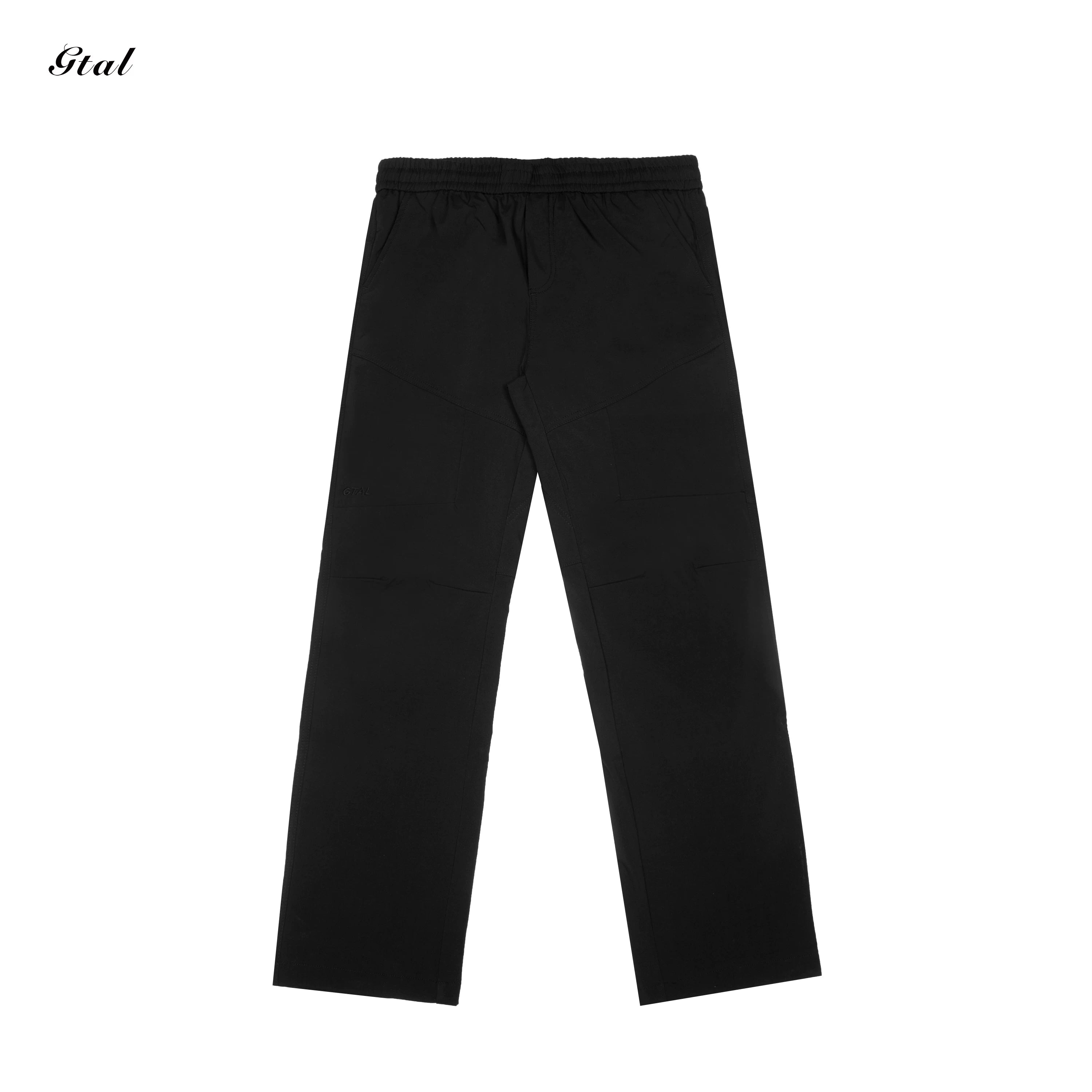 GTAL Casual Thin Velvet Splicing Casual Straight Pants