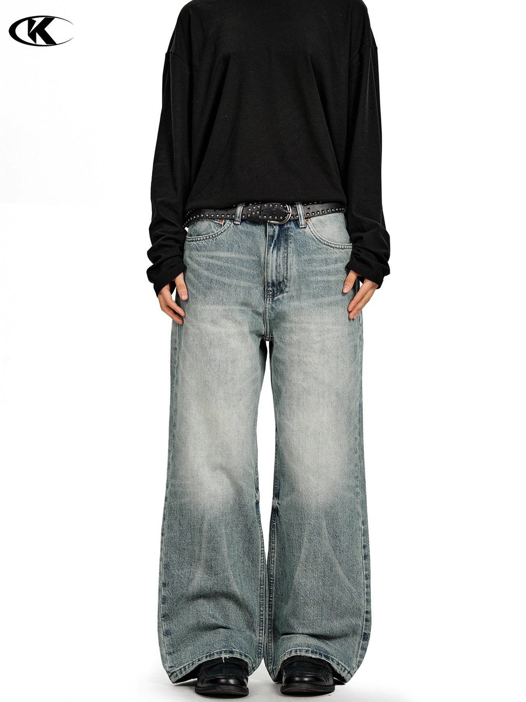 11KN Loose Wide Leg Casual Skinny Jeans