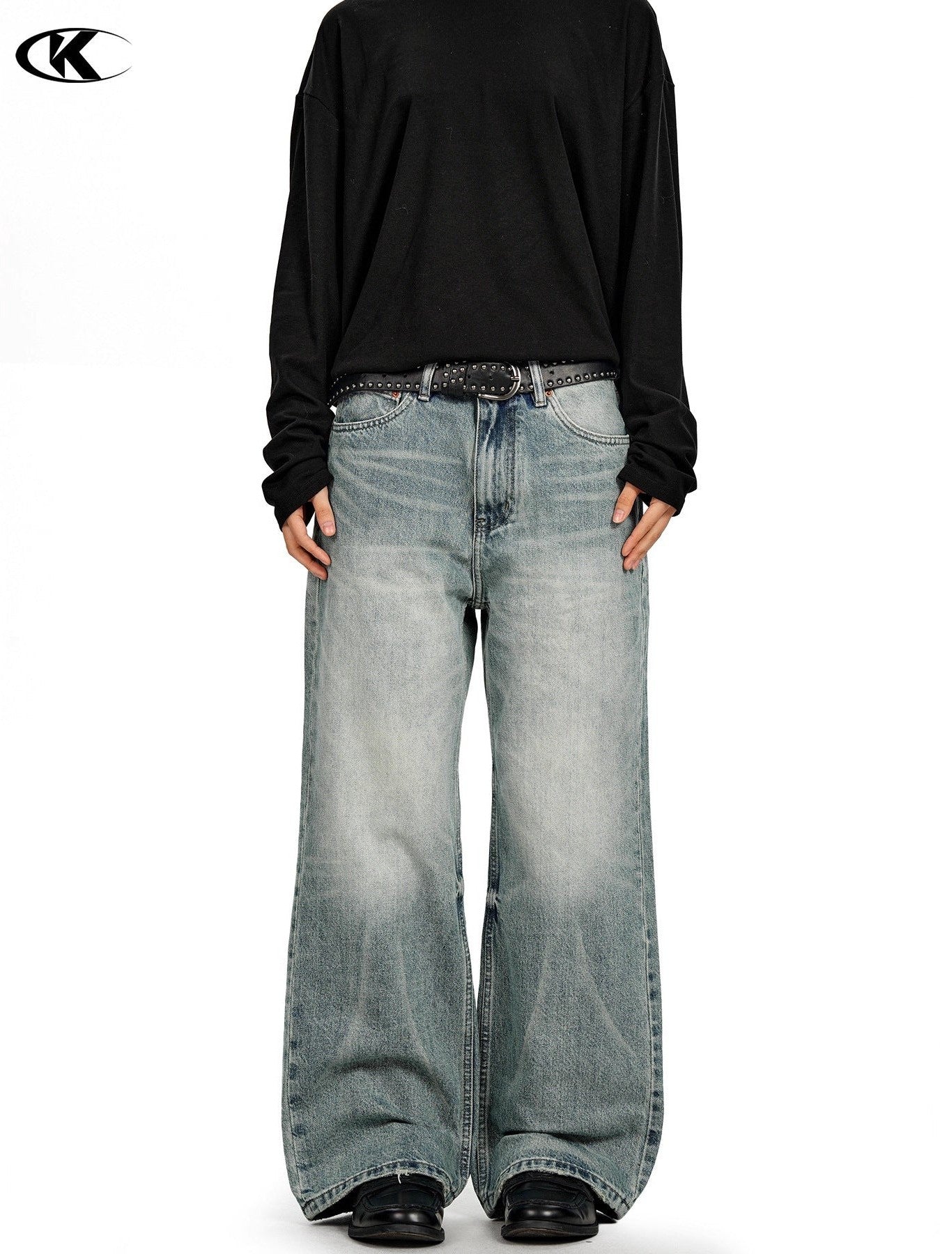 11KN Loose Wide Leg Casual Skinny Jeans