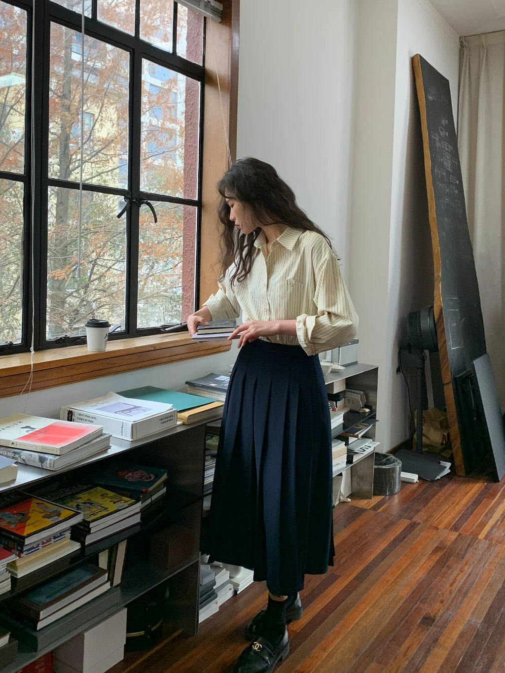 KANO Asymmetrical Pleated Skirt