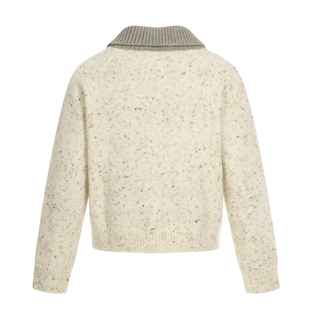 11KN dot wool knitted sweater