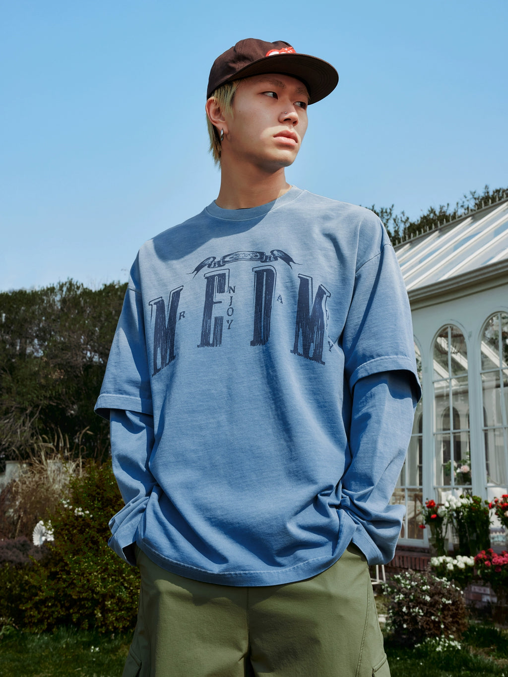 MEDM Fake Two Pieces Loose Long Sleeves