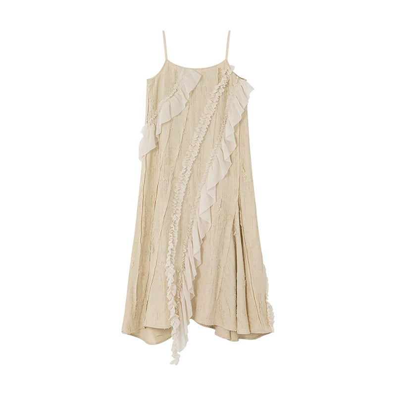 KANO Lace Splicing Suspender Dress