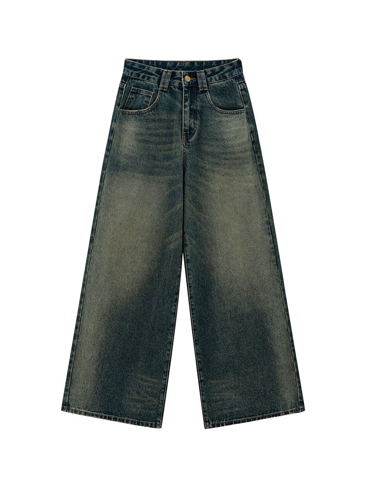 KANO Vintage Wide Leg Straight Pants Jeans
