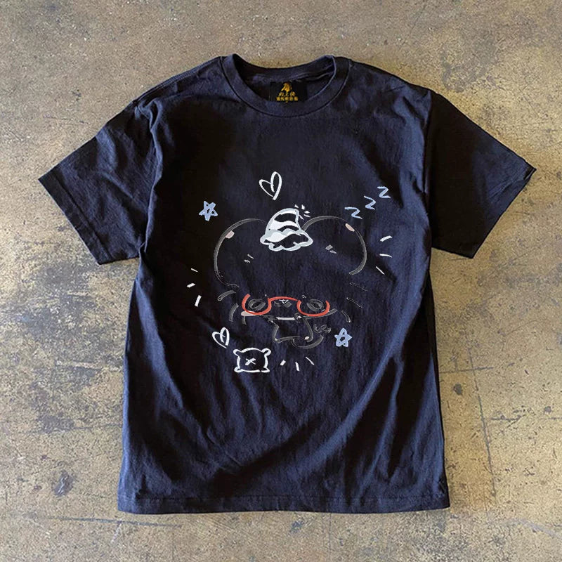 UPUPXIA Lazy Loose Versatile Tee