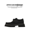 FANGSANHUO Square Head Retro Thick-soled Suede Tooling Short Boots