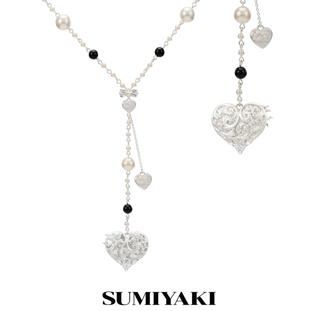 SUMIYAKI Angel Love Double-sided Y-shaped Stacked Necklace
