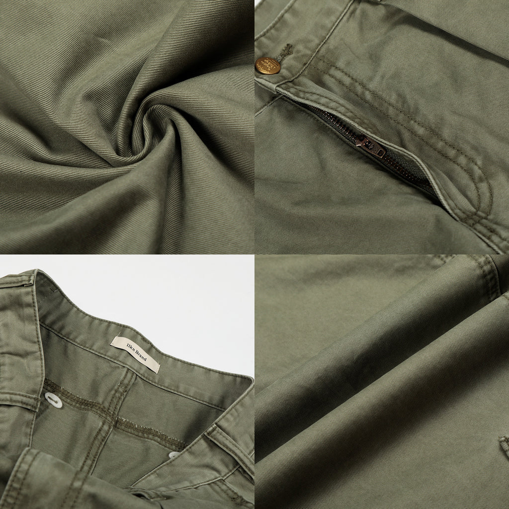11KN Retro Multi-pocket Pleated Casual Overalls