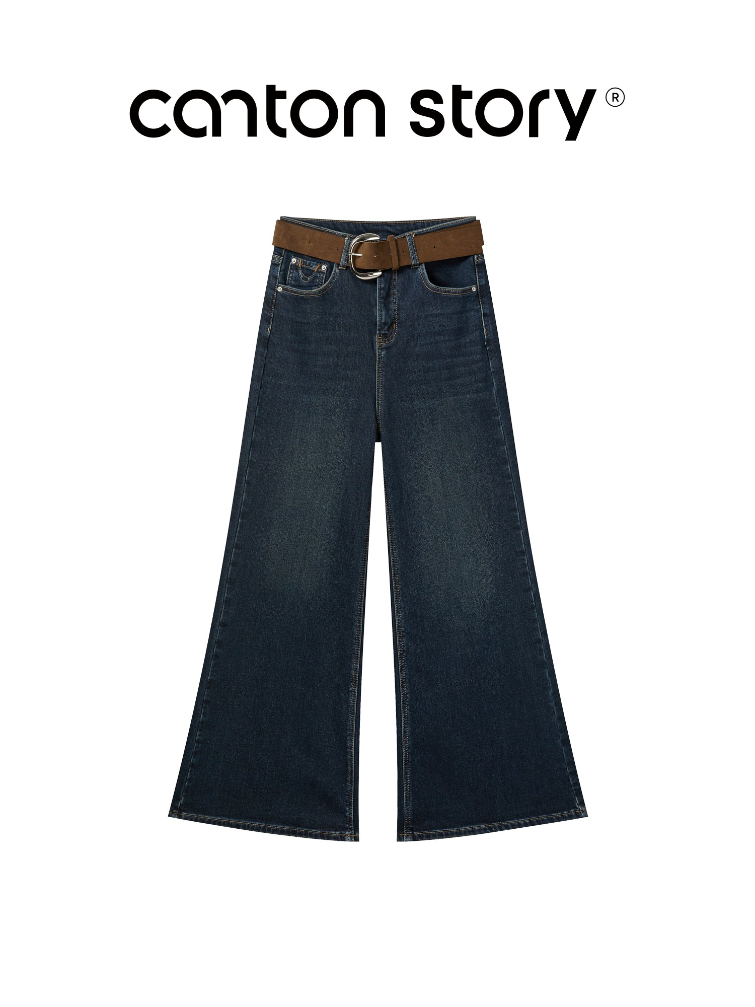 Cantonstory Vintage Booth High-waisted Jeans