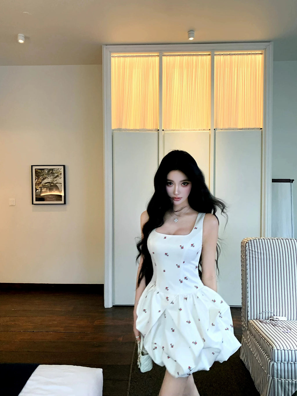 Barb Chill Waist Suspender Dress