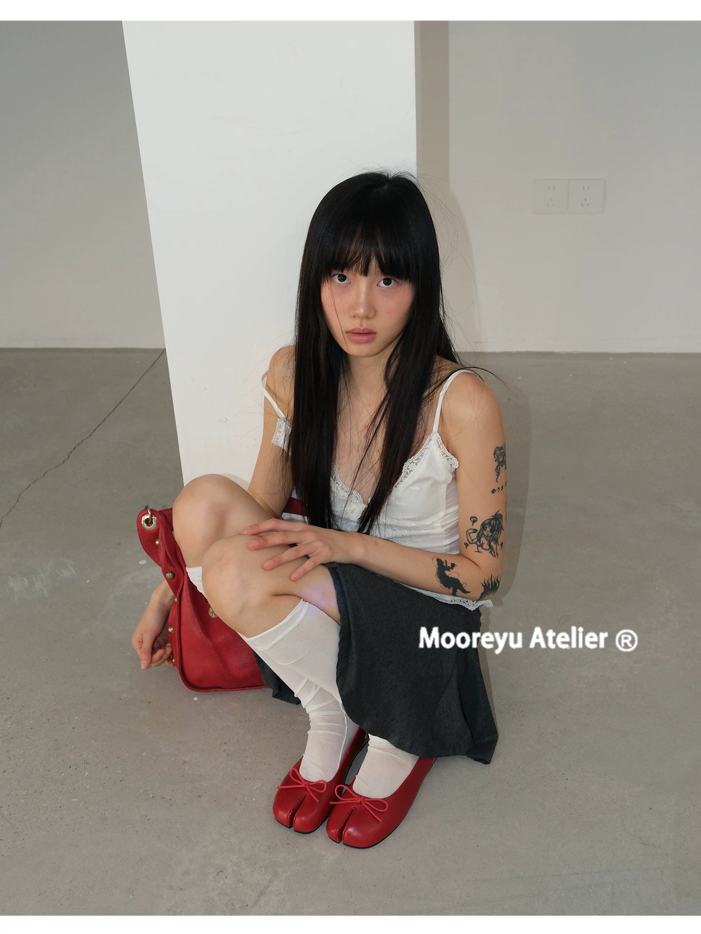 Mooreyu Split-toed Versatile Bow Shoes