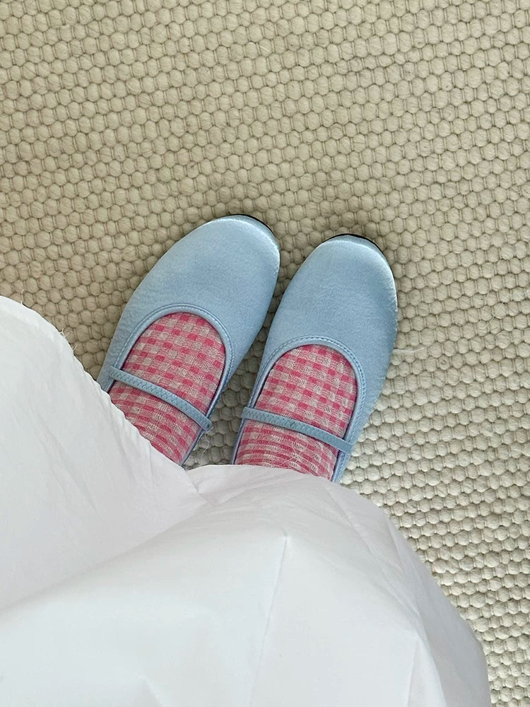 Ennui One-pedal Women's Shallow Mouth Mary Jane Flats