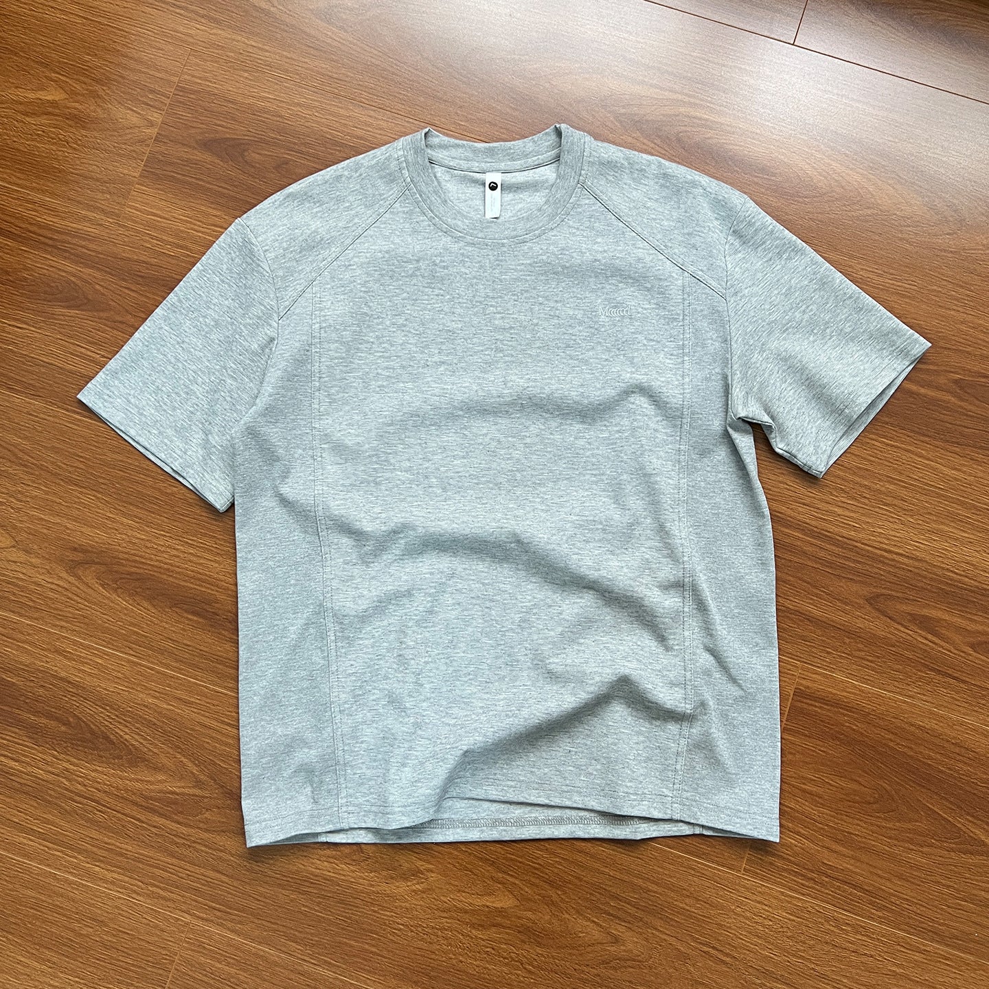 UNF Splicing Casual Round Neck Embroidery Tee