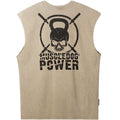 Muscle Dog Skull Print Loose Vest