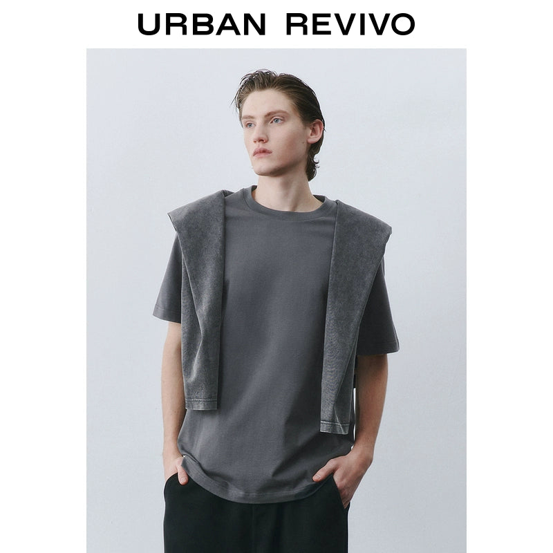 URBAN REVIVO Commuter Versatile Crew Neck Tee