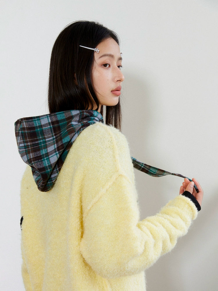 MoodLikeMe Plaid Shawl Headscarf Hat