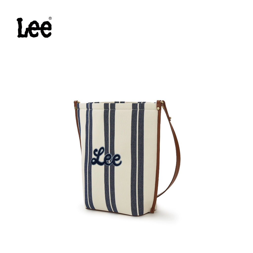 Lee Stripe Large Capacity Embroidered Shoulder Bag