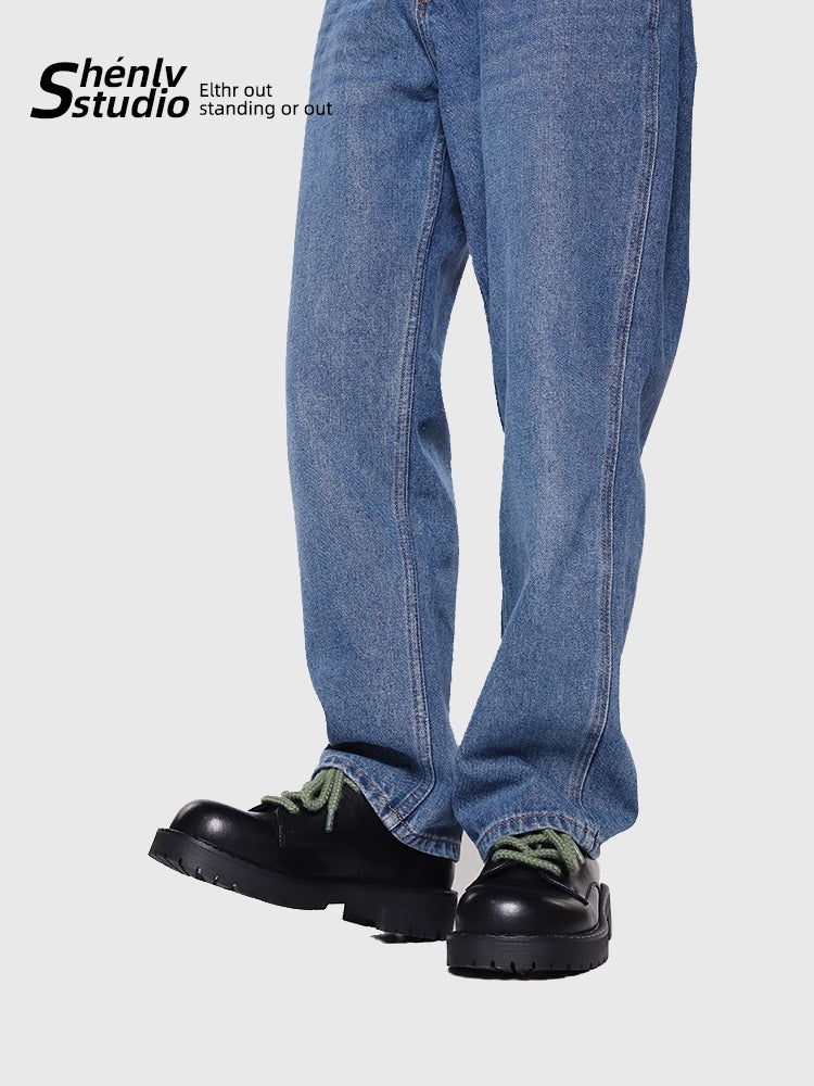 SHENLV STUDIO Contrast color hemp rope derby shoes