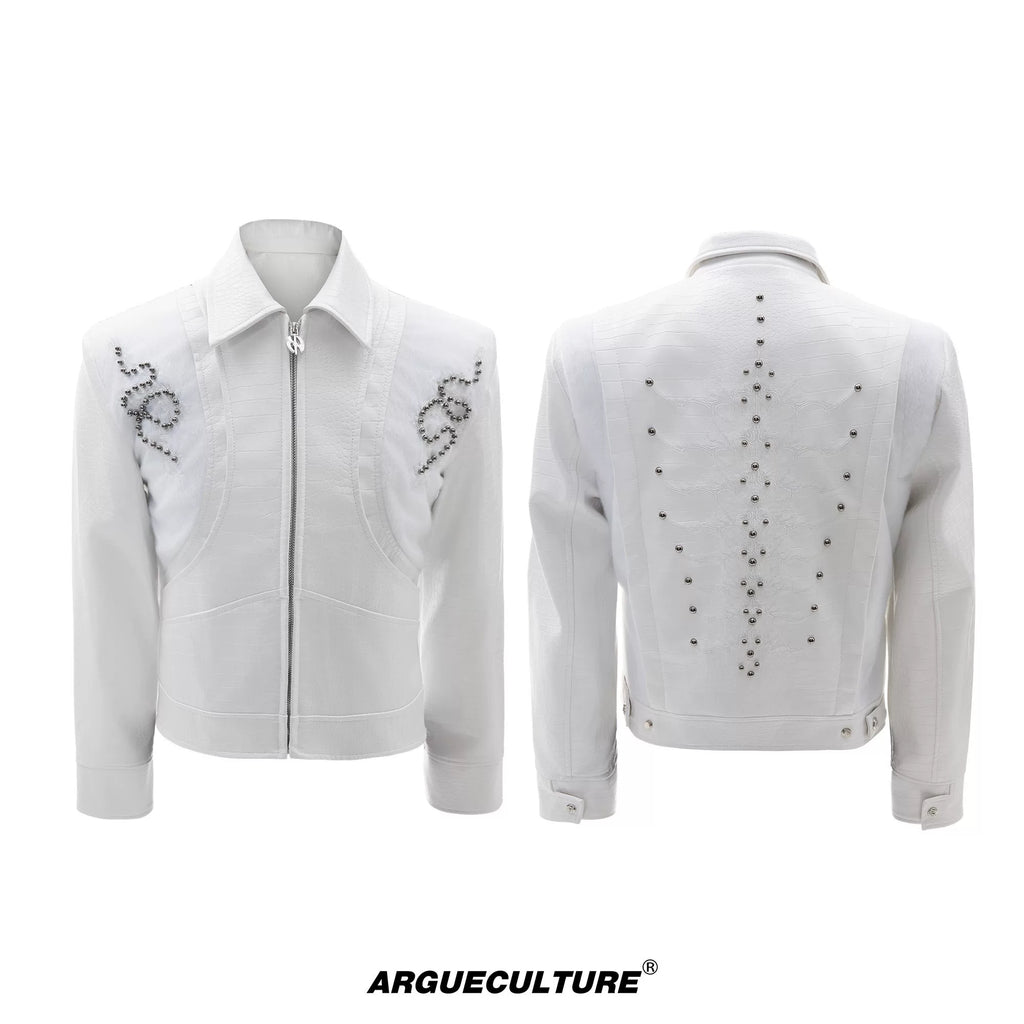 ArguECulturE Embroidered Leather Jacket
