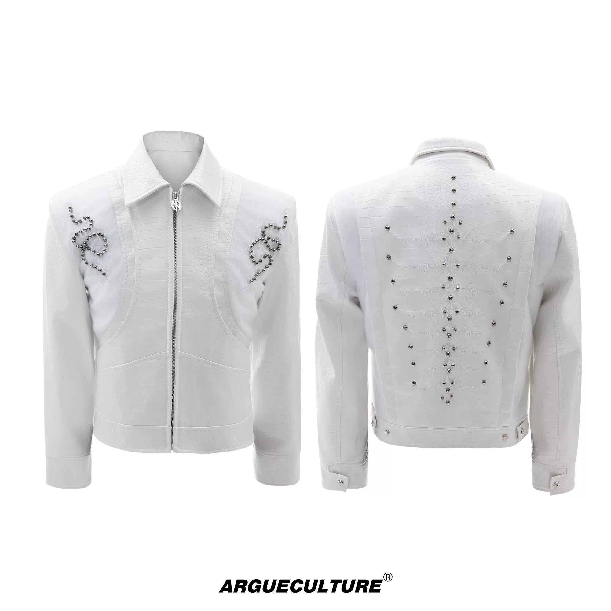 ArguECulturE Embroidered Leather Jacket