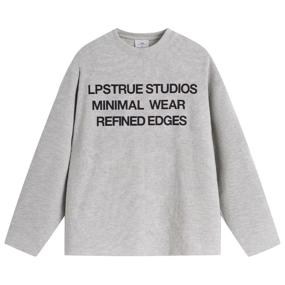 Loopsoon Monogram Print with Loose Relaxed Long Sleeves