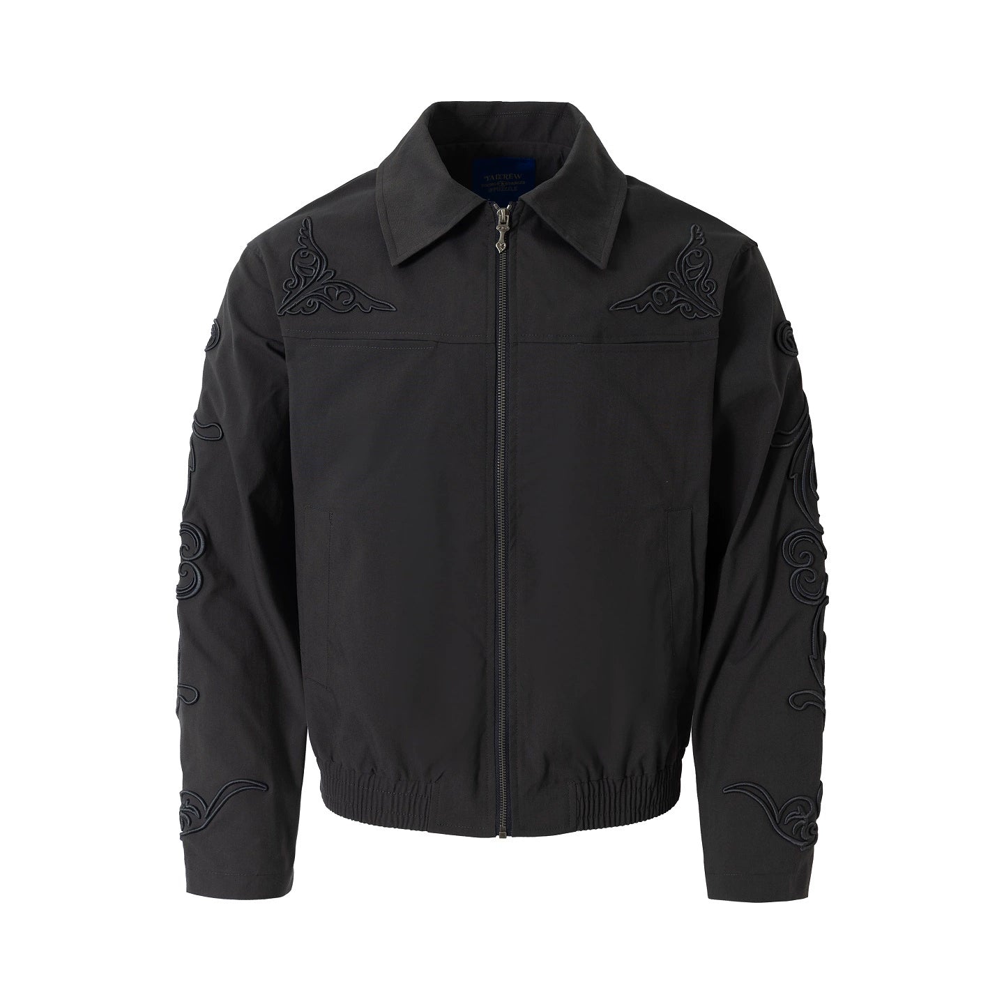 YADcrew Vintage Three-dimensional Line Carved Lapel Jacket