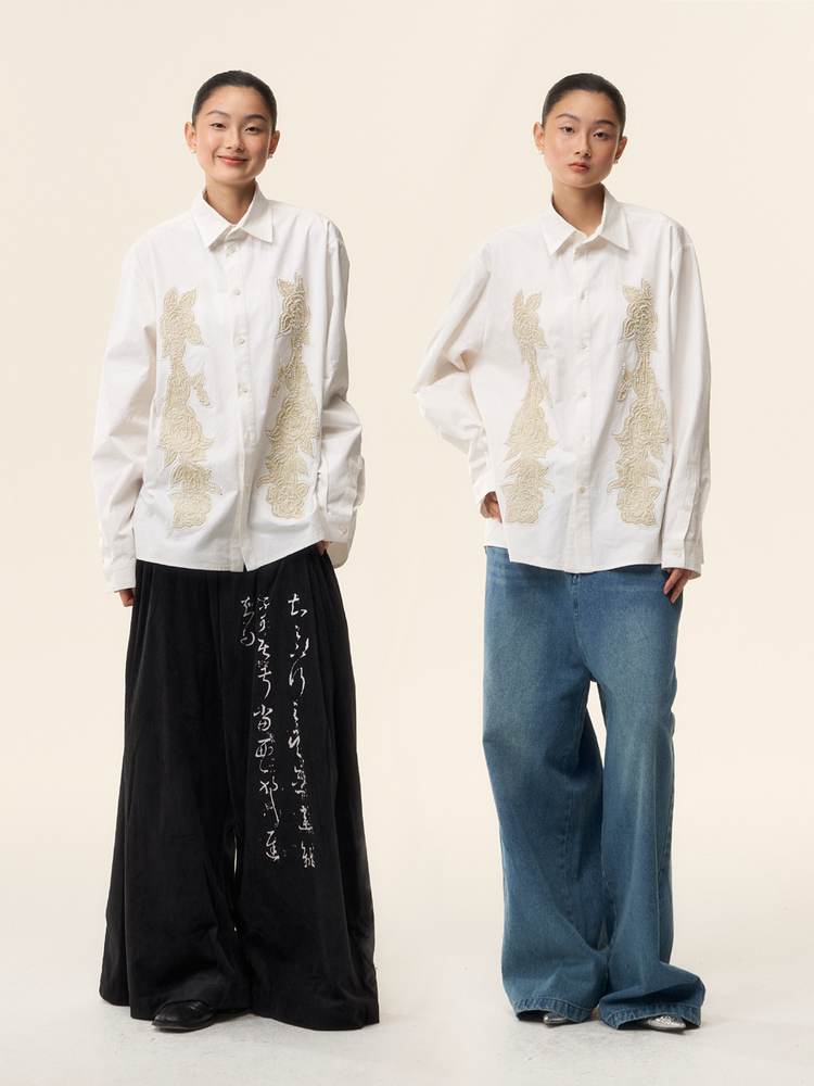 LOUMUTAKU Heavy Industry Beaded Casual Shirt