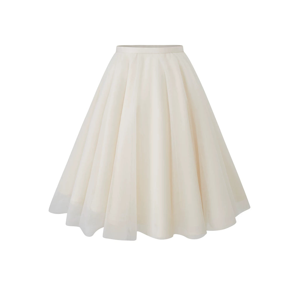 Avenement Mesh Waist Thin Versatile Skirt