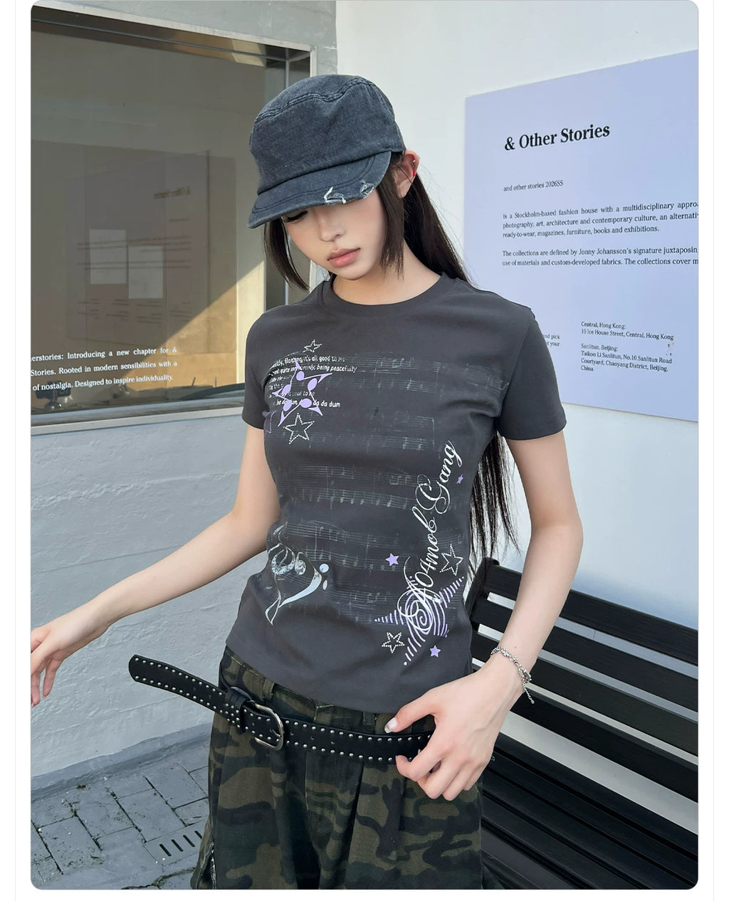 404MOB Retro Front Shoulder Slim Tee