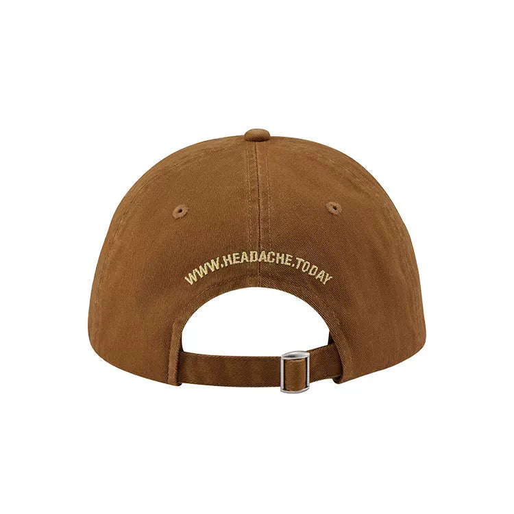 HEADACHE Embroidered Soft-top Curved-brimmed Baseball Cap