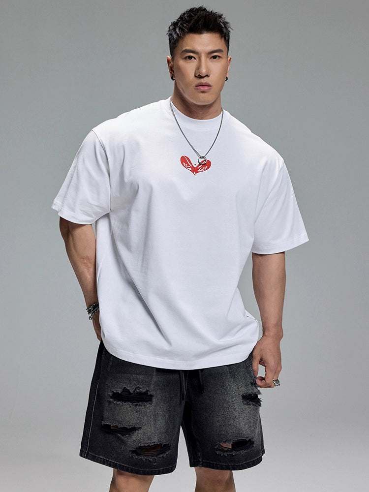 Muscle Dog Hand Painted Loose Fitness Tee