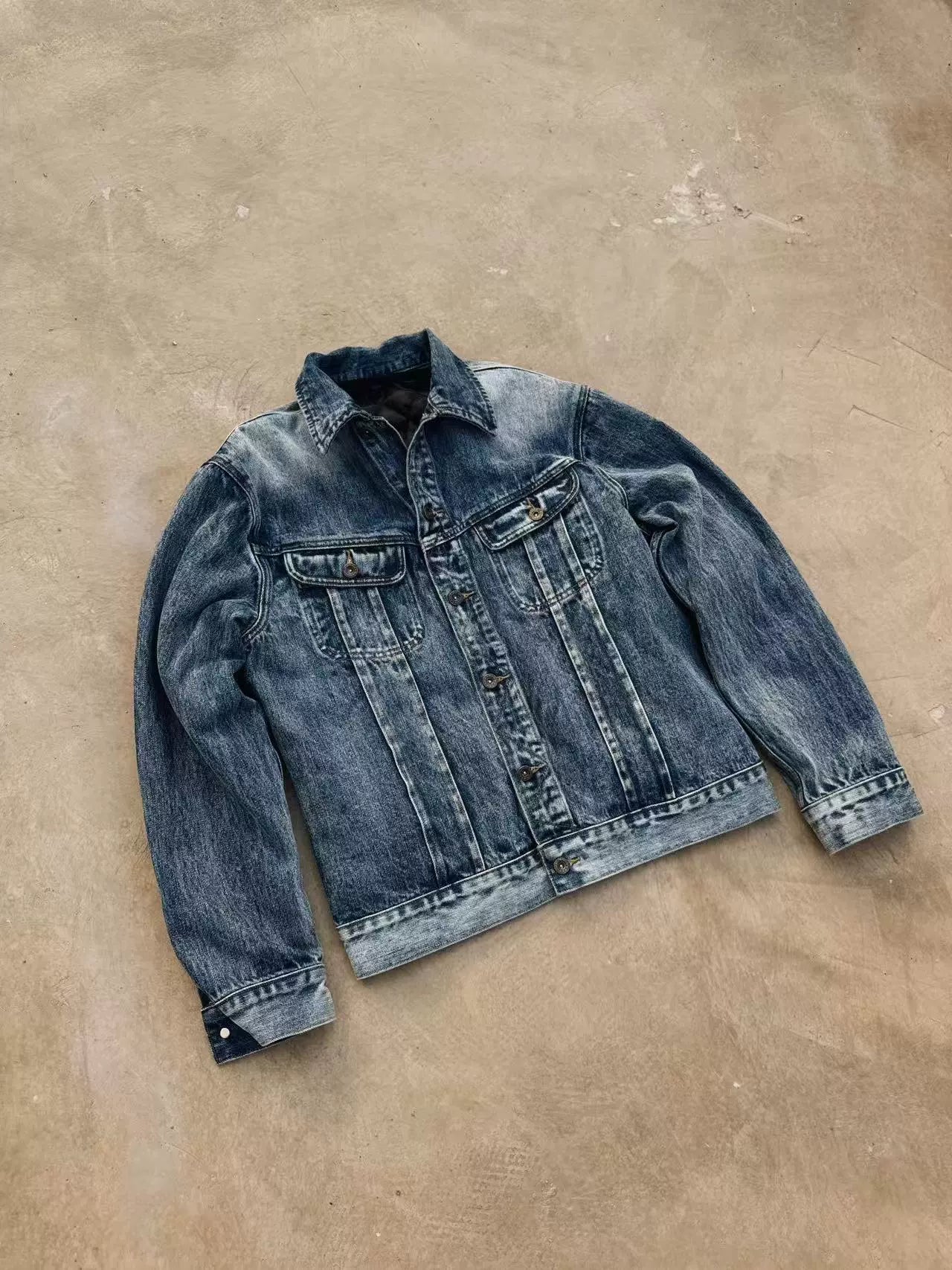 GTAL Removable Lapel Denim Jacket