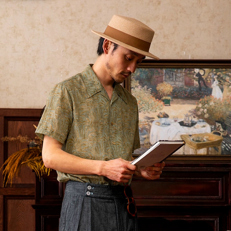 SOARIN Vintage Yuppie Cuban Collar Shirt