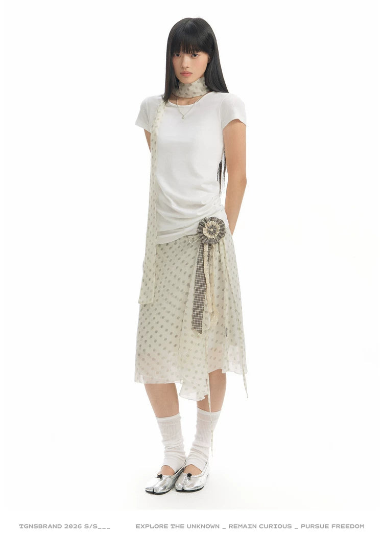 TGNS Strap Polka Dot Skirt
