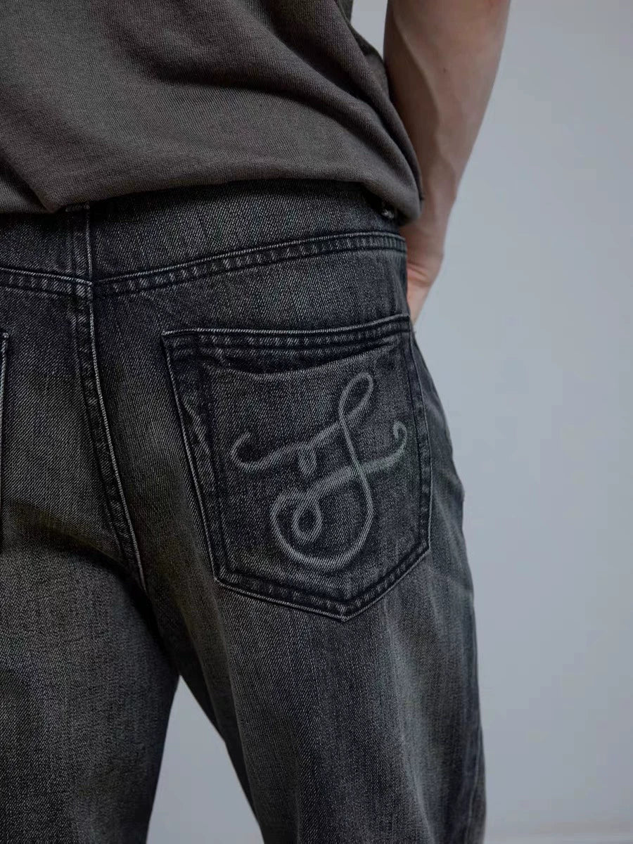 AMBSOM Vintage Straight Jeans