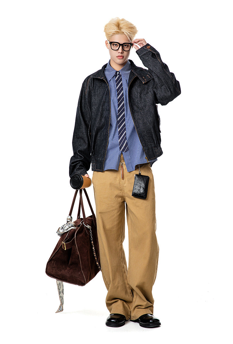 MADEEXTREME original cow short wide boxy harrington coat jacket