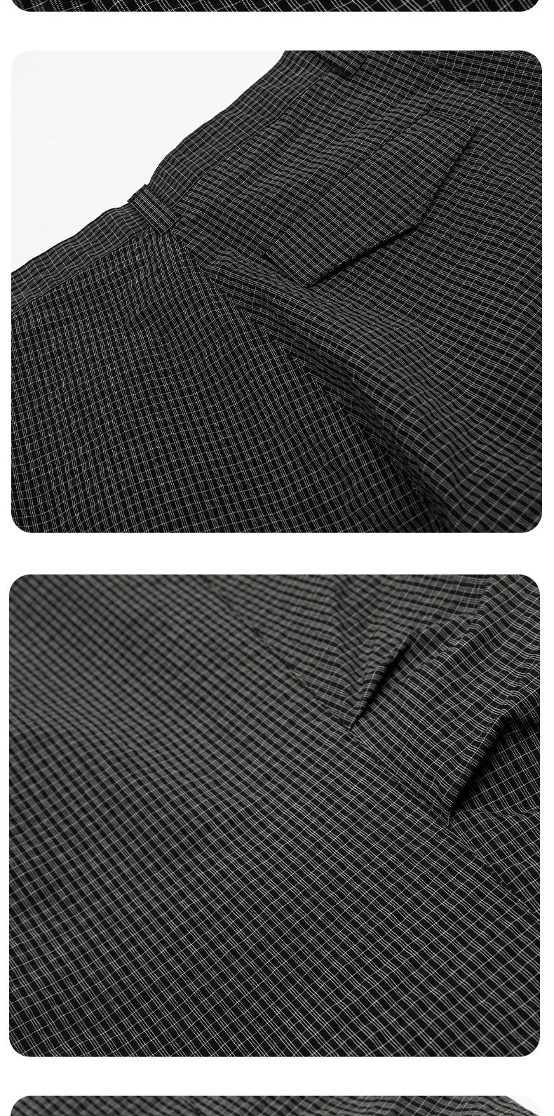 11KN Plaid Casual Loose and Thin Wide-leg Pants