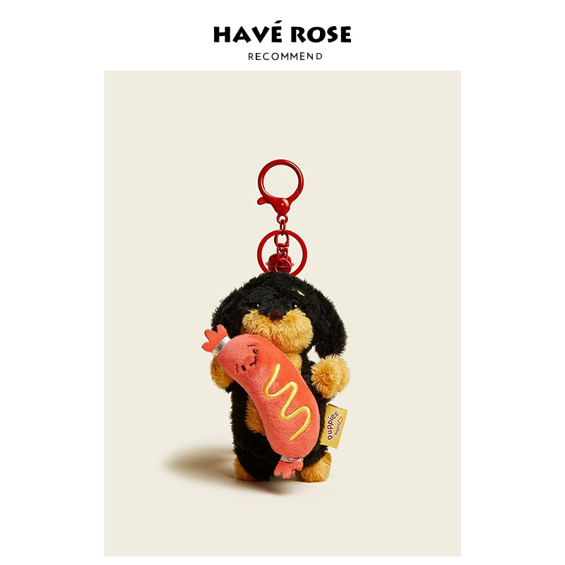 HAVEROSE Ham Dachshund Dog Bag Pendant