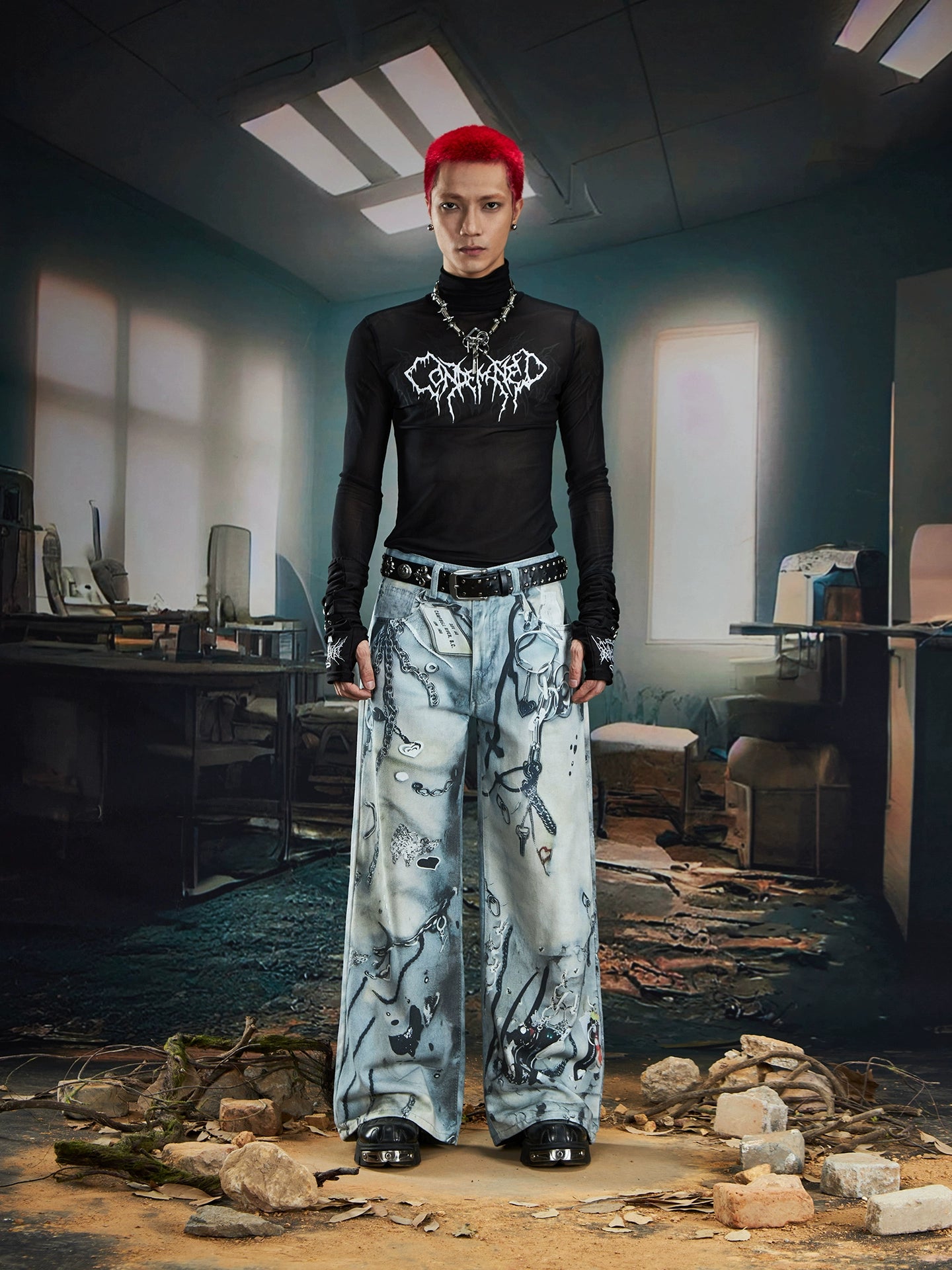 NOMANIAI 3D Printed Jeans